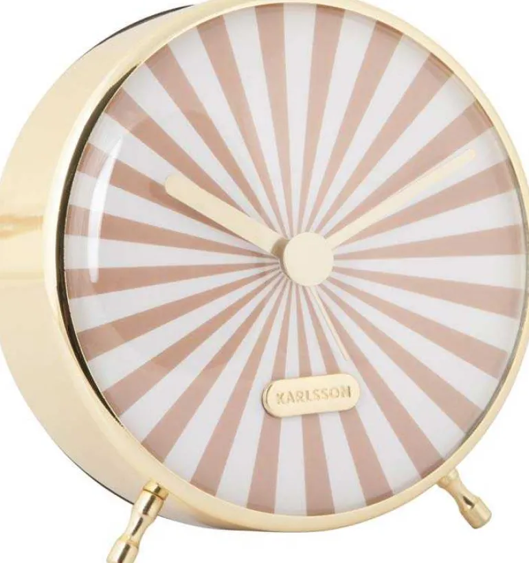Réveil en métal Candy Swirl (Marron clair)