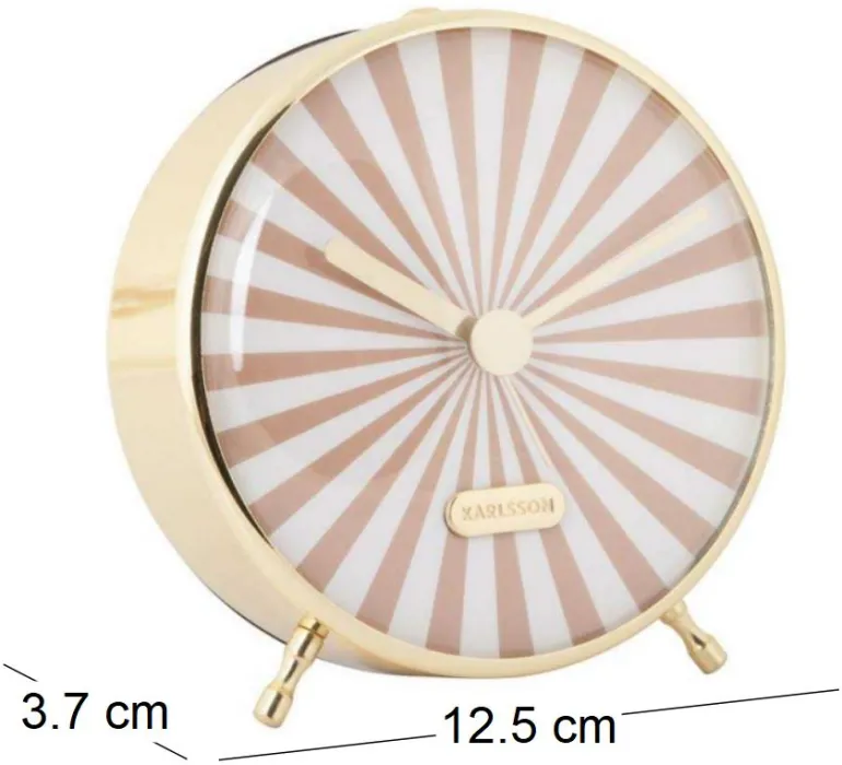 Réveil en métal Candy Swirl (Marron clair)