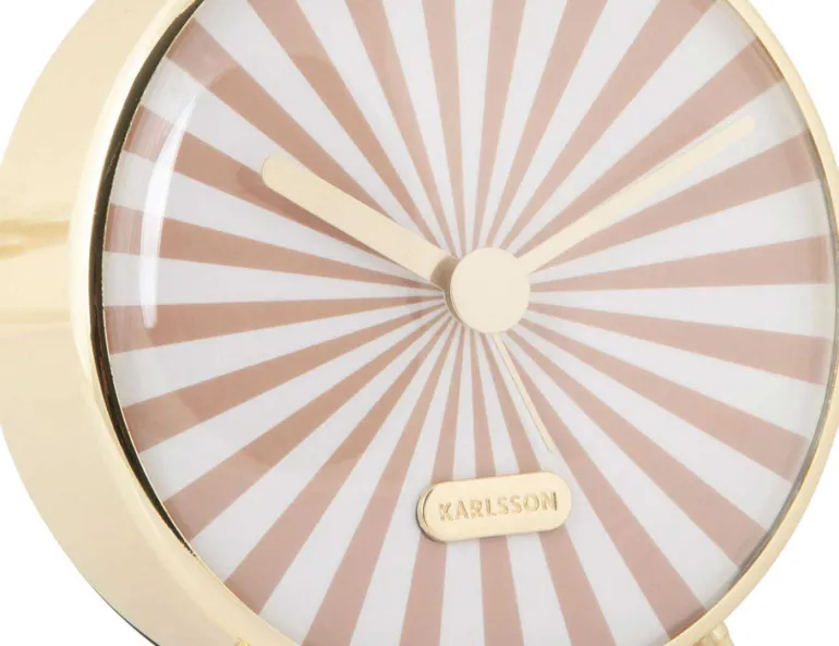 Réveil en métal Candy Swirl (Marron clair)
