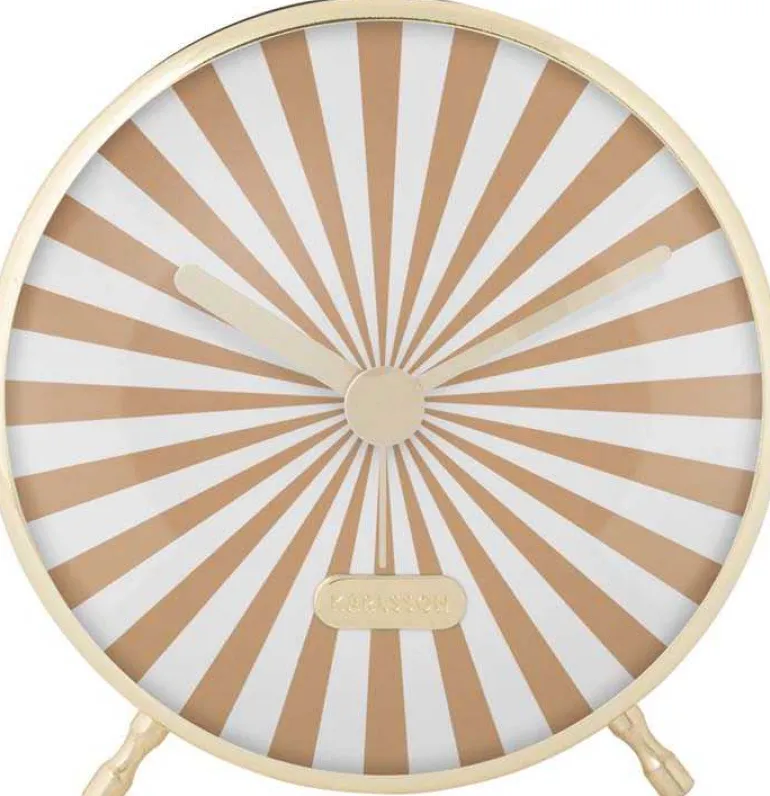 Réveil en métal Candy Swirl (Marron clair)