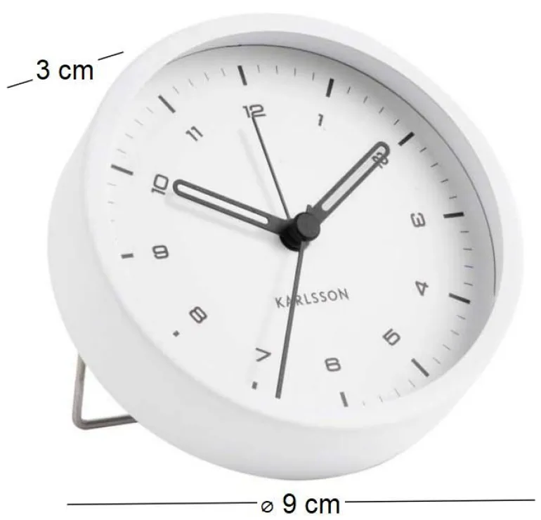 Réveil en métal style moderne Tinge (Blanc)