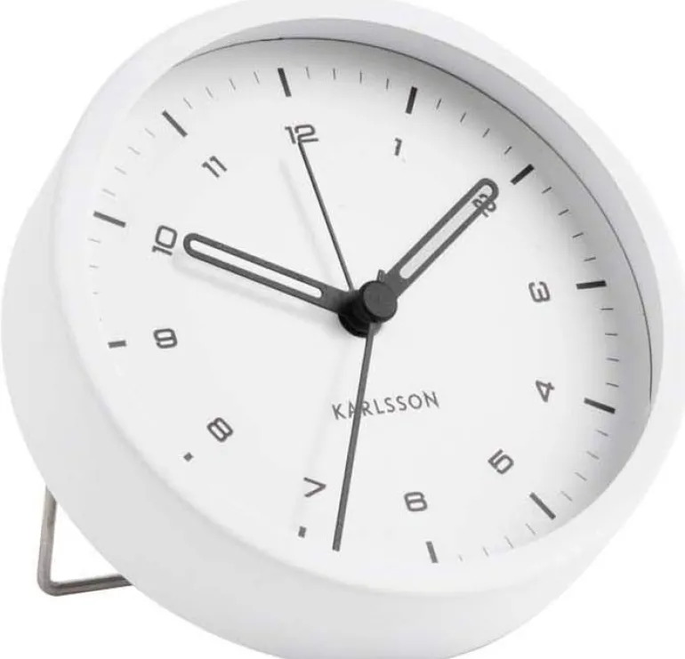 Réveil en métal style moderne Tinge (Blanc)