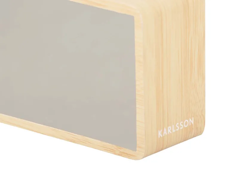 Réveil led en ABS effet bois Silver (Bois clair)