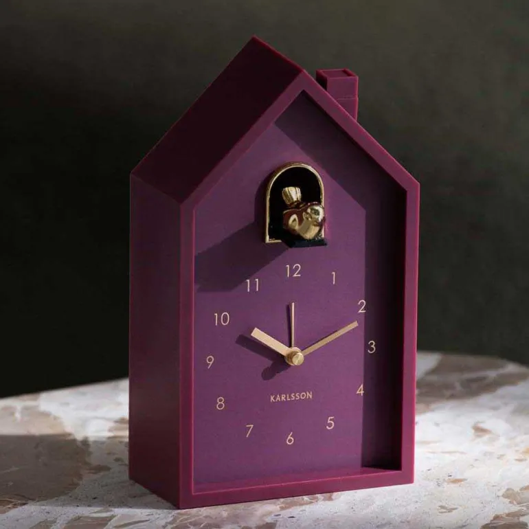 Réveil matin en plastique Cuckoo Oro (Mauve foncé)