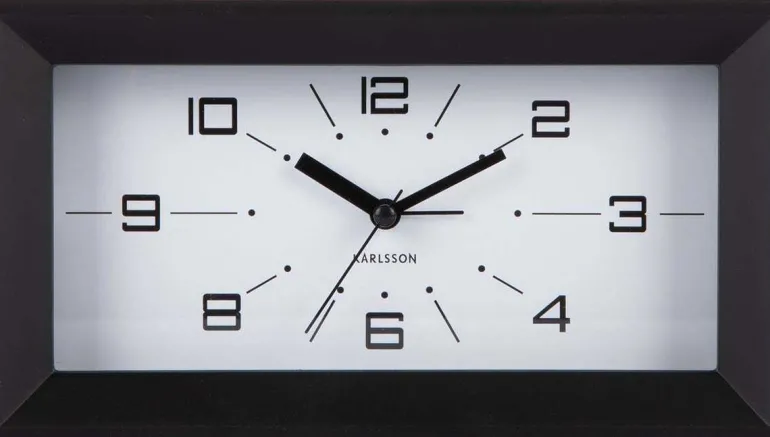 Réveil matin rectangulaire Lujo (Noir)