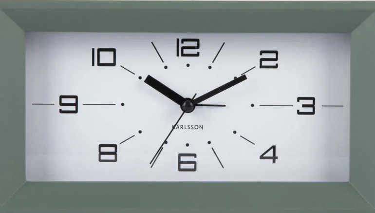 Réveil matin rectangulaire Lujo (Vert)