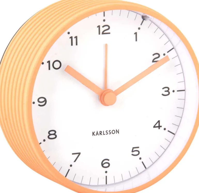 Réveil rond 9 cm Circus Rings (Orange)