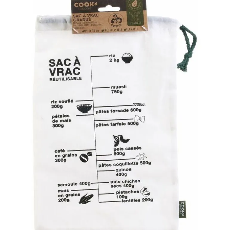 Sac gradué réutilisable Green attitude