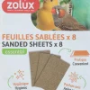 Sachet de feuilles sablées pour cage oiseaux domestiques (3 sachets de 8 feuilles de 36 x 21 cm)