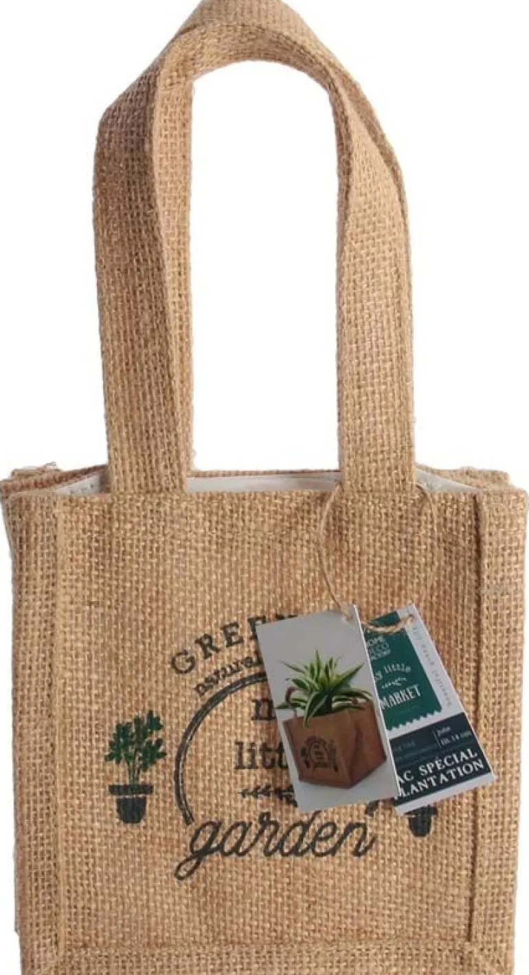Sac à plantation en jute plastifiée My Little Market (14 cm)