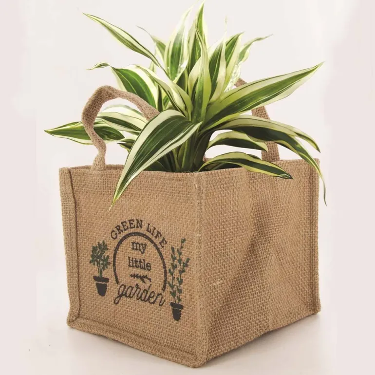 Sac à plantation en jute plastifiée My Little Market (14 cm)