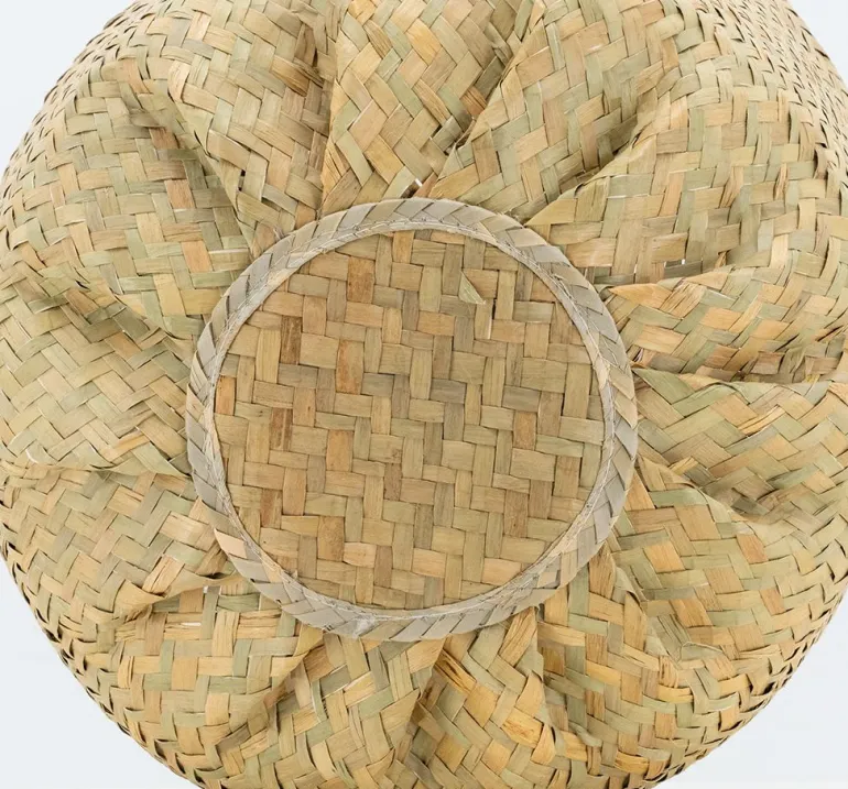 Sac rond en jonc de mer pliant (Diamètre 35 cm)
