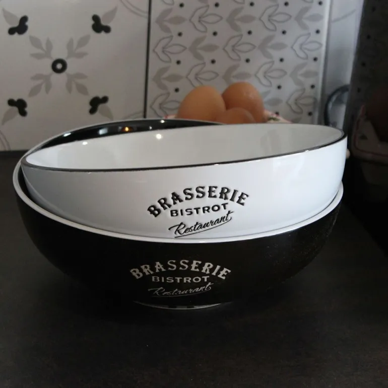 Saladiers en grès Brasserie bistrot (Lot de 2)