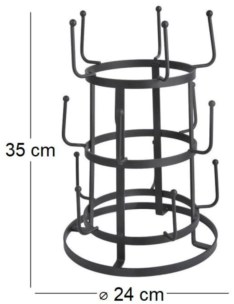 Séchoir à bouteilles en métal
