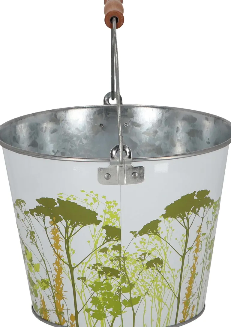 Seau en métal avec décor Herbe (5 litres)