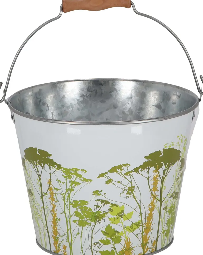 Seau en métal avec décor Herbe (5 litres)