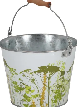 Seau en métal avec décor Herbe (5 litres)