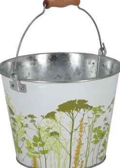 Seau en métal avec décor Herbe (5 litres)