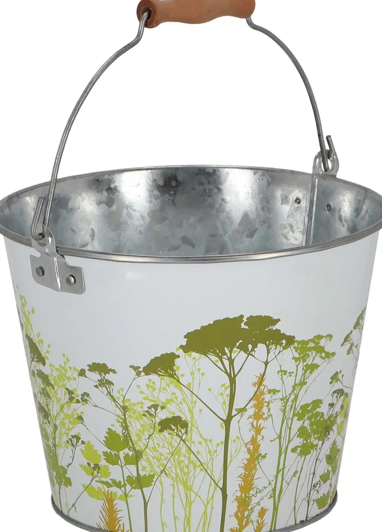 Seau en métal avec décor Herbe (5 litres)