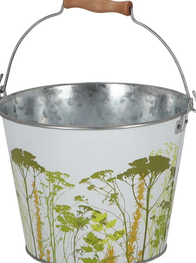 Seau en métal avec décor Herbe (5 litres)