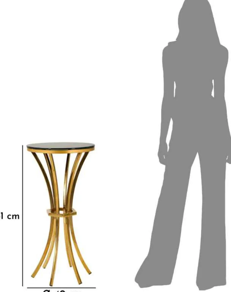 Sellette en métal et verre Shanty (40 x 81 cm)