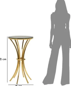 Sellette en métal et verre Shanty (50 x 92 cm)