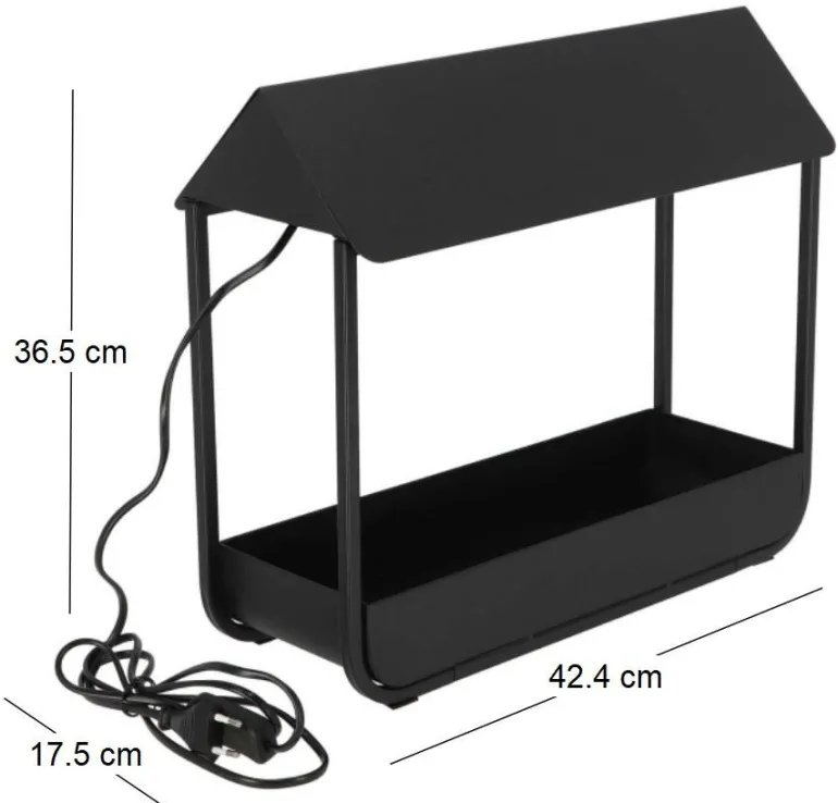 Serre avec lampe de croissance design (Noir)