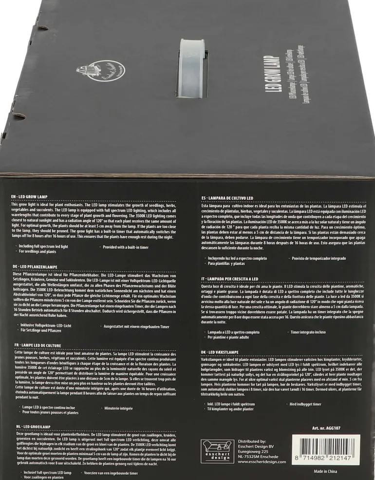 Serre avec lampe de croissance design (Noir)