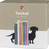 Serre-livres en métal noir Animaux (Teckel)