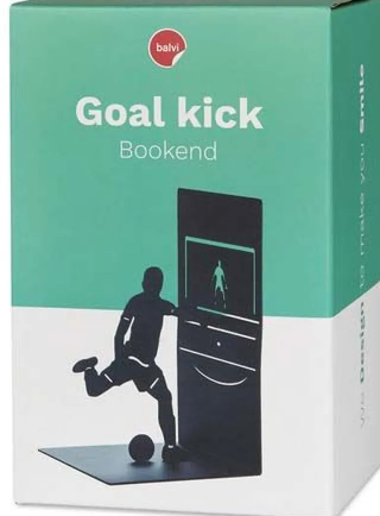 Serre-livres en métal noir Sport (Footballer)