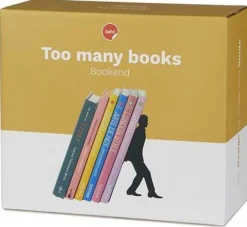 Serre-livres en métal noir Too Many Books