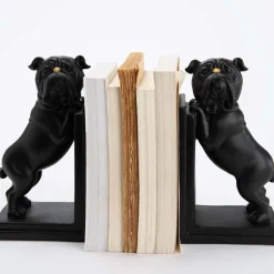 Serre-livres en polyrésine Bouledogue