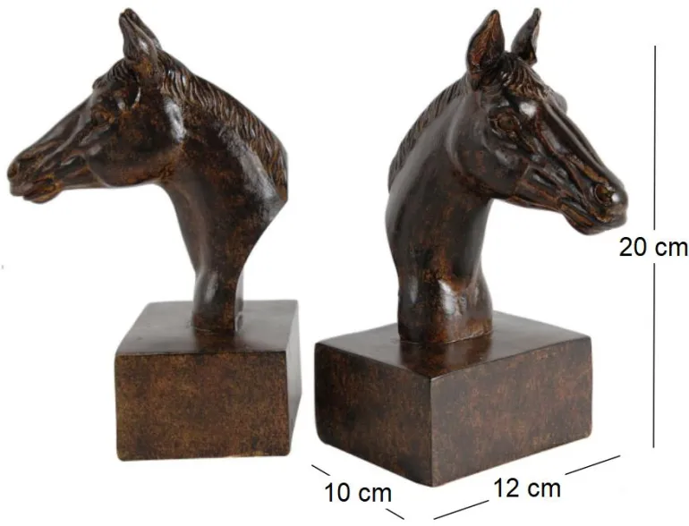 Serre-livres tête de cheval (Lot de 2)