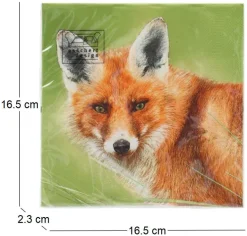 Serviette en papier de soie avec motifs (Lot de 20) (Renard)
