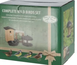 Set abri mangeoire et graines oiseaux (Pour oiseaux du jardin)