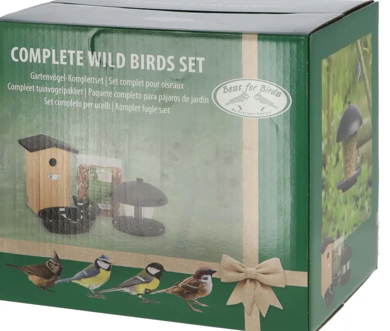 Set abri mangeoire et graines oiseaux (Pour oiseaux du jardin)