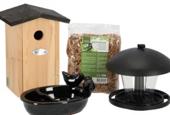 Set abri mangeoire et graines oiseaux (Pour oiseaux du jardin)