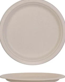 Set de 10 assiettes éco-responsables en blé 25 cm