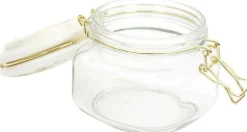 Set de 2 bocaux en verre couvercle céramique