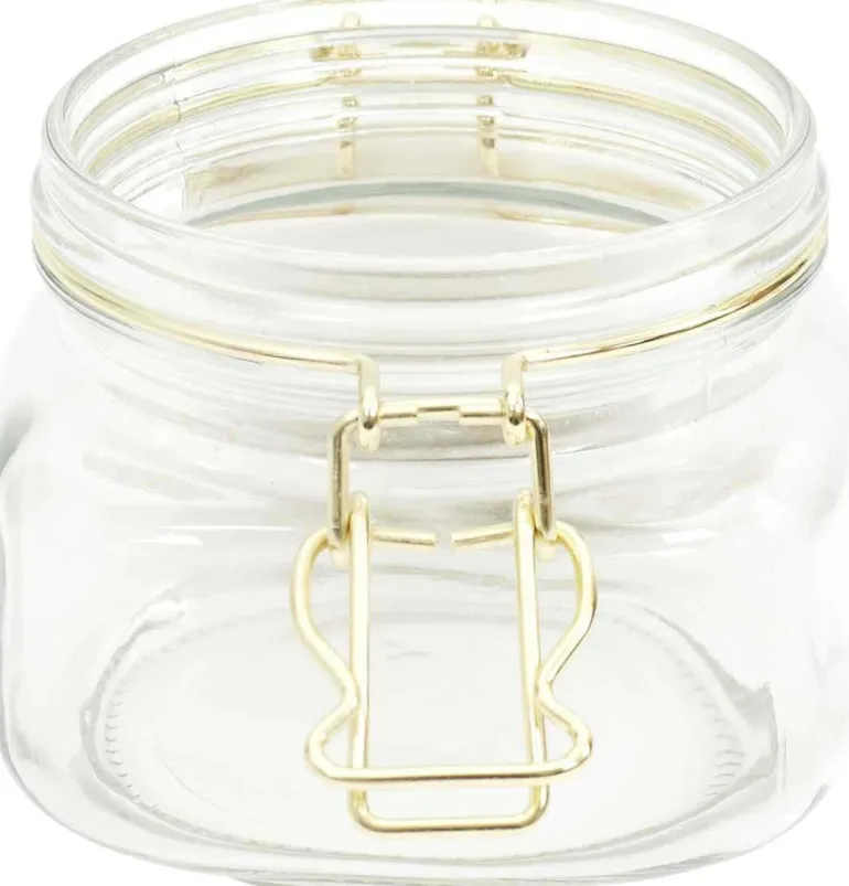 Set de 2 bocaux en verre couvercle céramique