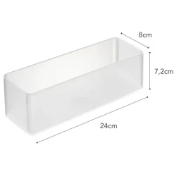 Set de 2 boîtes de rangement empilables Tower (24 x 8 x 7,2 cm)