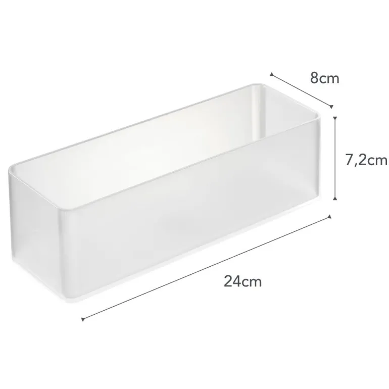 Set de 2 boîtes de rangement empilables Tower (24 x 8 x 7,2 cm)