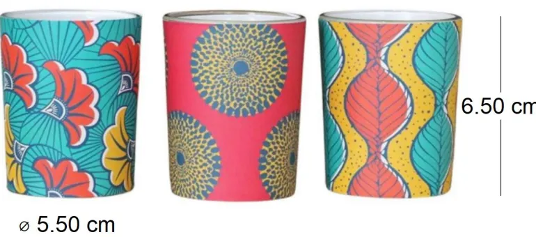 Set de 3 bougies parfumées Votives Batik