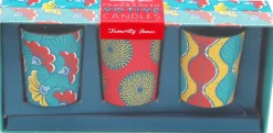 Set de 3 bougies parfumées Votives Batik