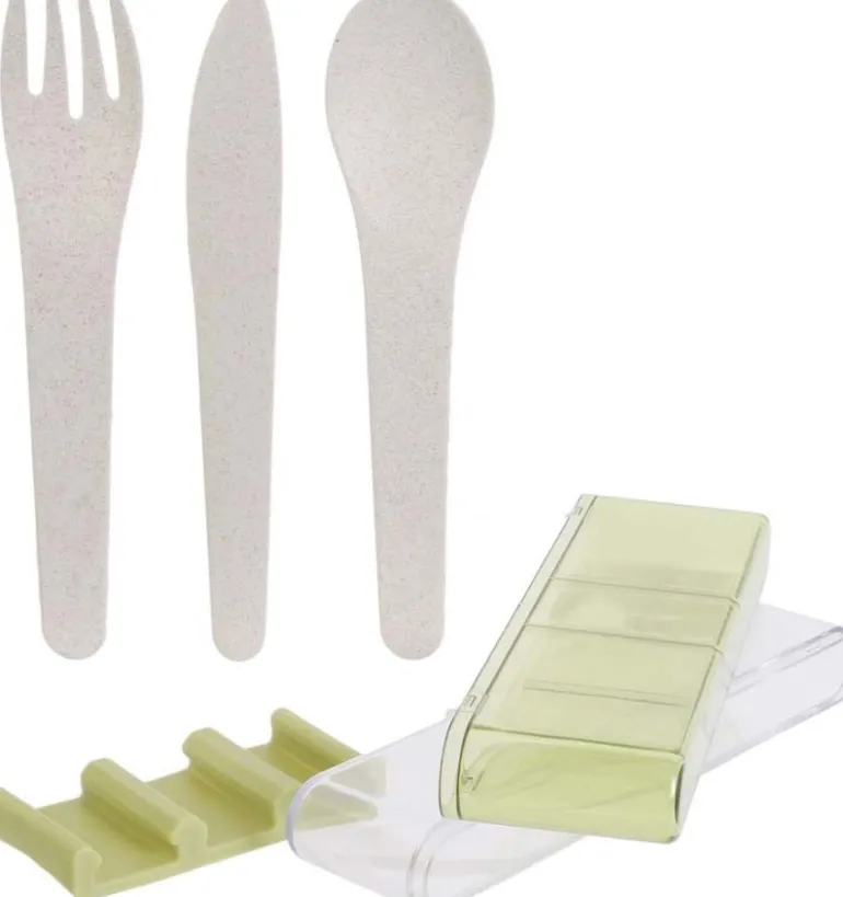 Set de couverts à emporter Eco concept (Lot de 2) (Vert)