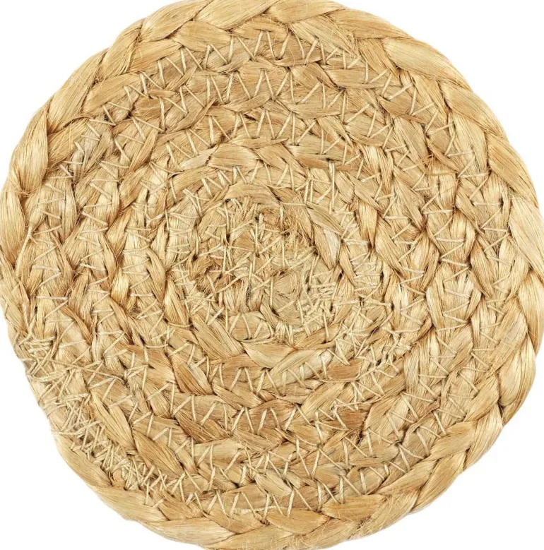 Set de 4 dessous de verre en jute 10 cm