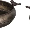 Set de 2 mangeoires à oiseaux en zinc