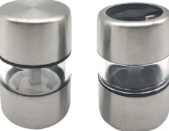 Set de 2 minis moulins sel et poivre en inox