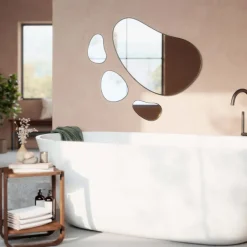 Set de 3 miroirs finition métallique Hubba