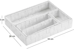 Set de 5 paniers en tissu Riga